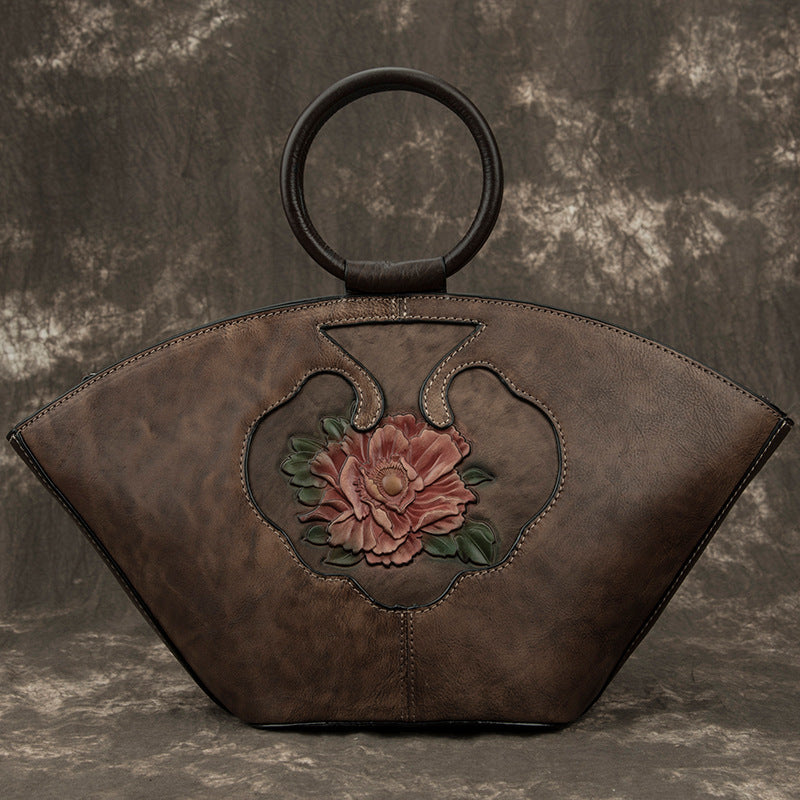 Vintage leather one-shoulder bag