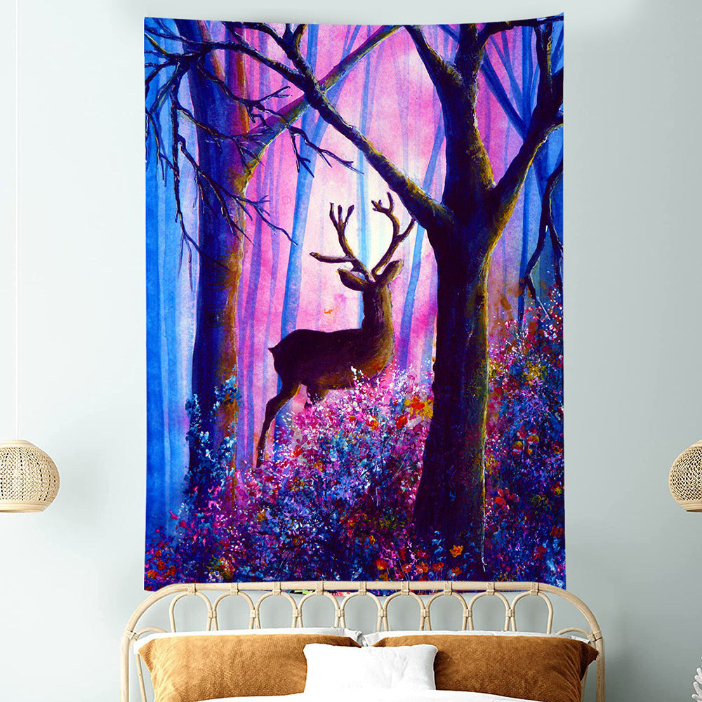 UV Fluorescent Tapestry Animal Neon Tapestry Tapestry Cloth Wall Hanging Background Fabric