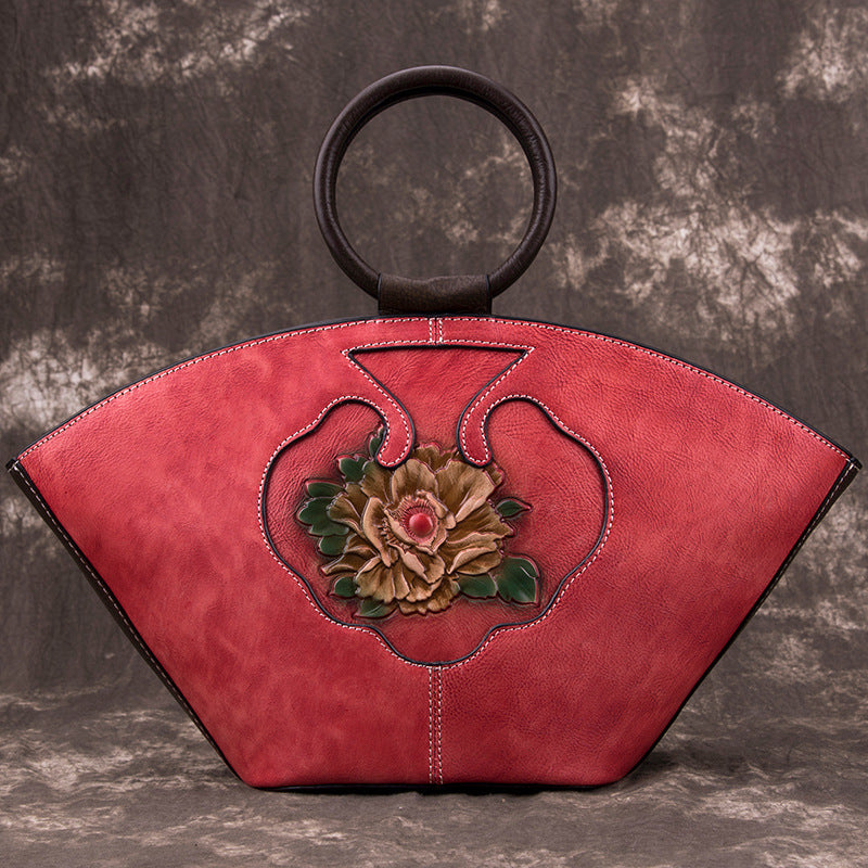 Vintage leather one-shoulder bag