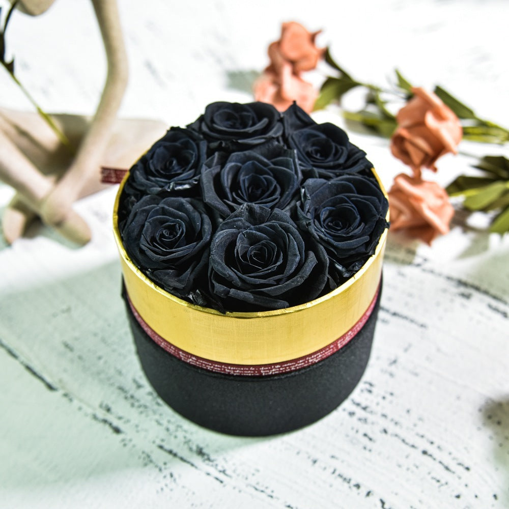 Preserved Flower Rose Hug Bucket Christmas Gift Box