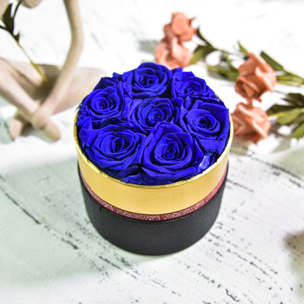 Preserved Flower Rose Hug Bucket Christmas Gift Box