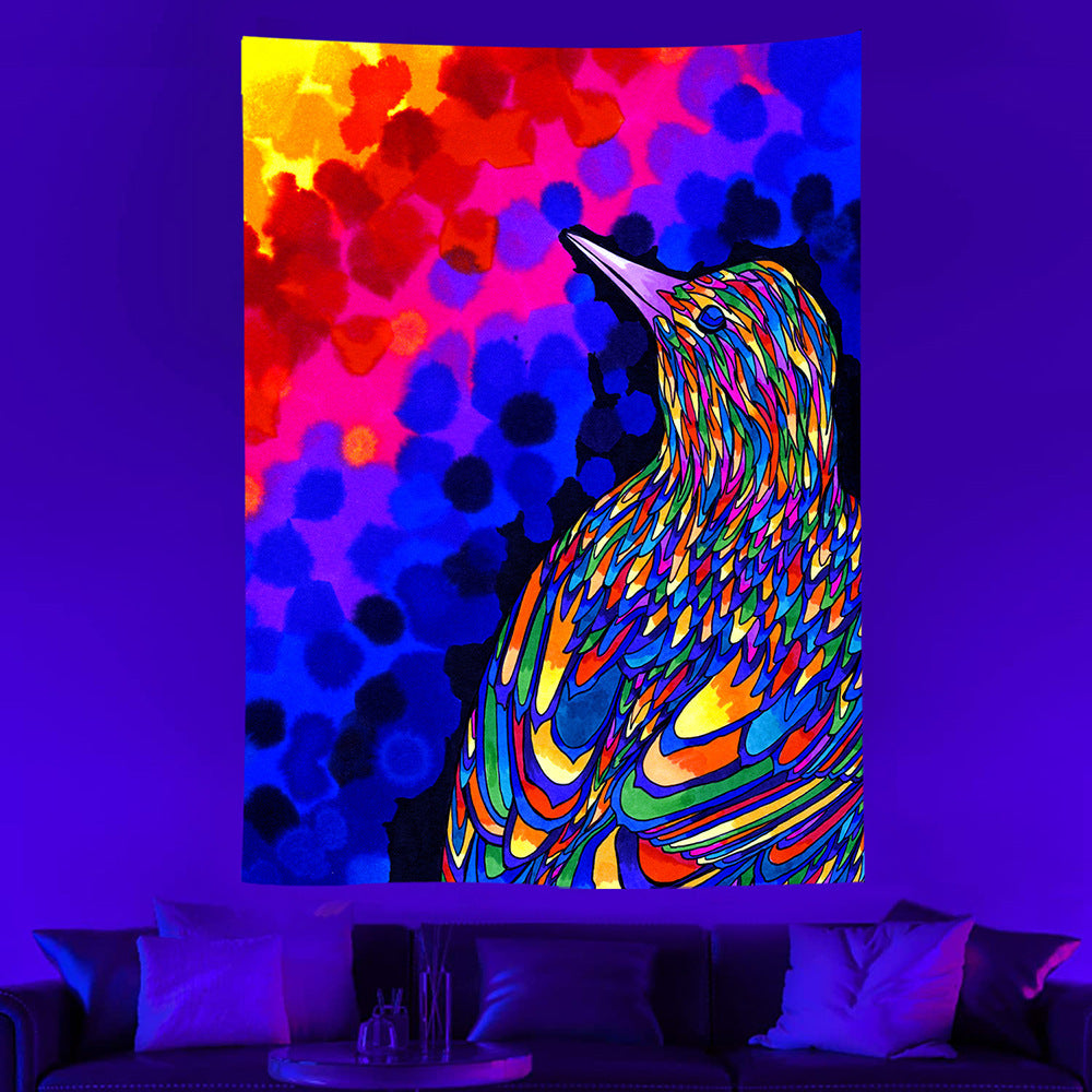 UV Fluorescent Tapestry Animal Neon Tapestry Tapestry Cloth Wall Hanging Background Fabric