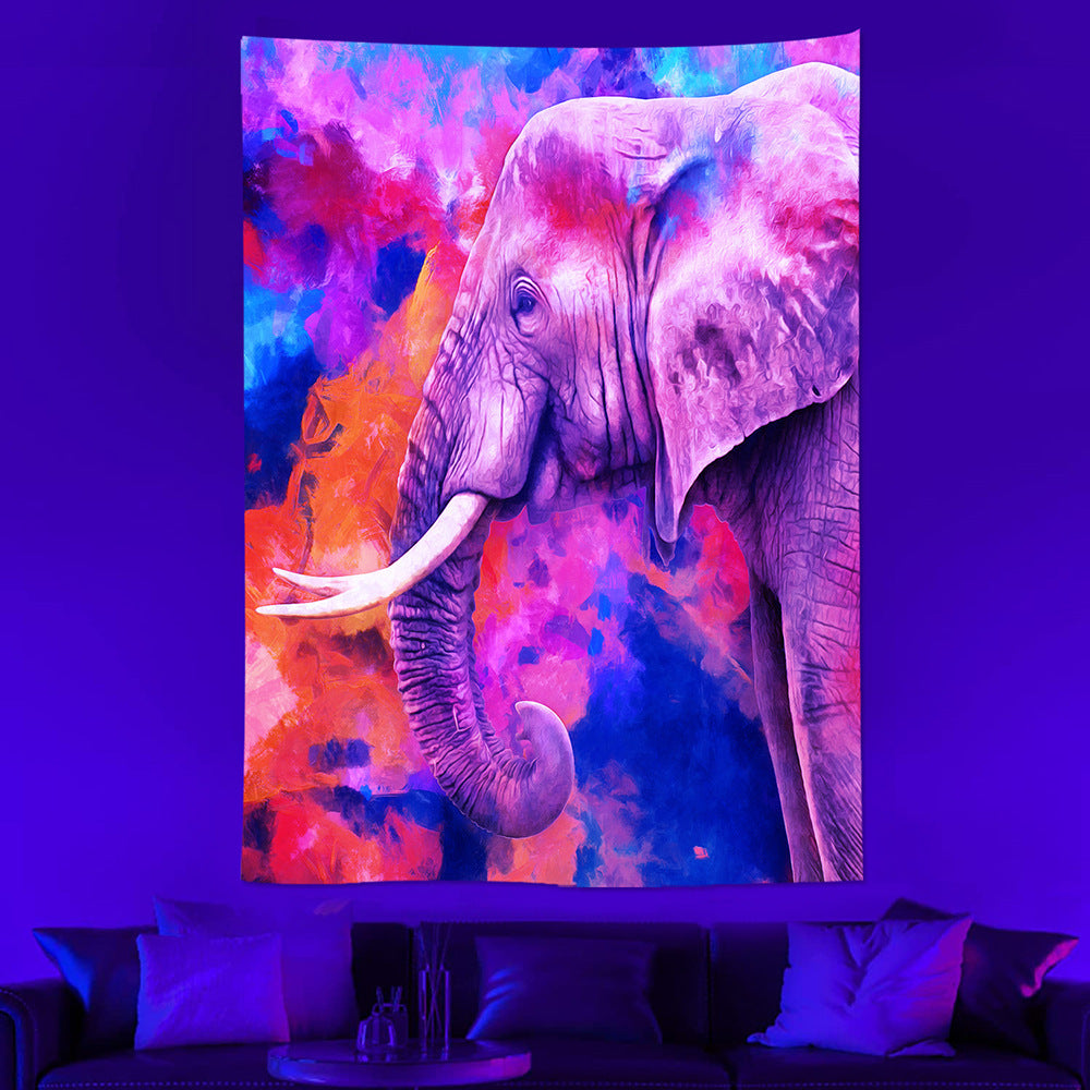 UV Fluorescent Tapestry Animal Neon Tapestry Tapestry Cloth Wall Hanging Background Fabric