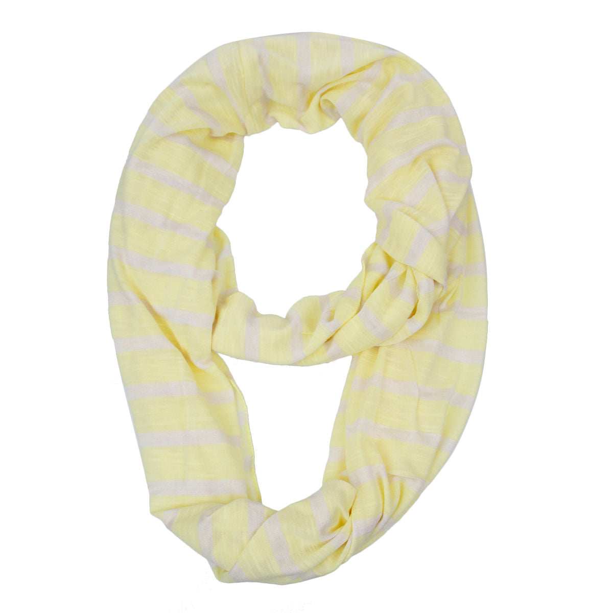 Yellow Striped Infinity Scarf